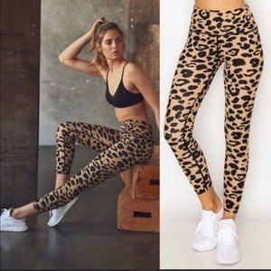 Kimberly Leopard Print 7/8 Activewear Running Leggings